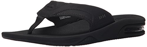 Reef Men's Fanning Sandal, All Black, 9 M US