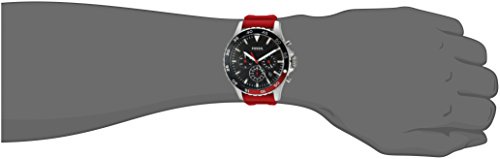 Fossil Mens CH3056 Crewmaster Sport Chronograph Red Silicone Watch
