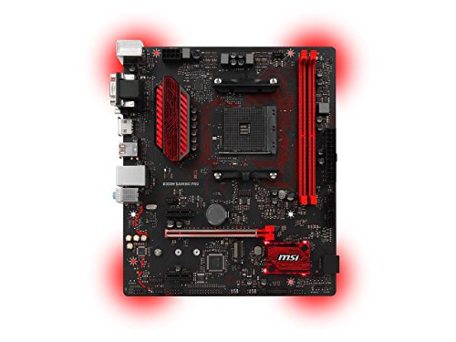 MSI B350M GAMING PRO Amd Ryzen B350 Ddr4 Vr Ready Hdmi Usb 3 Micro-Atx Gaming Motherboard