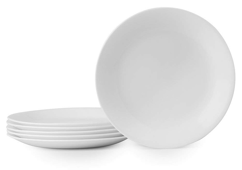 Amazon.com | Corelle Winter Frost White Lunch Plates Set (8-1/2-Inch, 6-Piece, White): Luncheon Plates: Dinner Plates