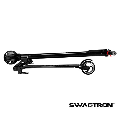 SWAGTRON Swagger High Speed Adult Electric Scooter; Ultra-Lightweight Carbon Fiber; Easy Fold-n-Carry Design (Black)