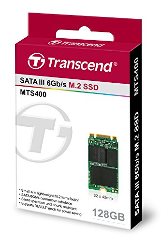 Transcend 128GB SATA III 6Gb/s MTS400 42 mm M.2 SSD Solid State Drive (TS128GMTS400)