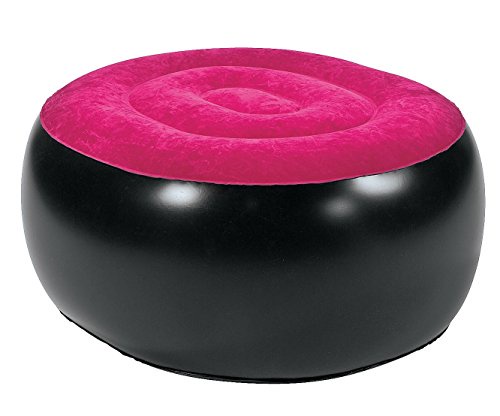 Inflatable Hot Pink Ottoman - Vinyl. Inflated, 28