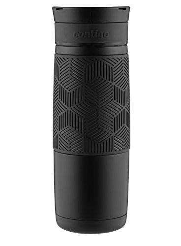 Contigo AUTOSEAL Transit Stainless Steel Travel Mug, 16 oz, Matte Black with Black Accent Lid