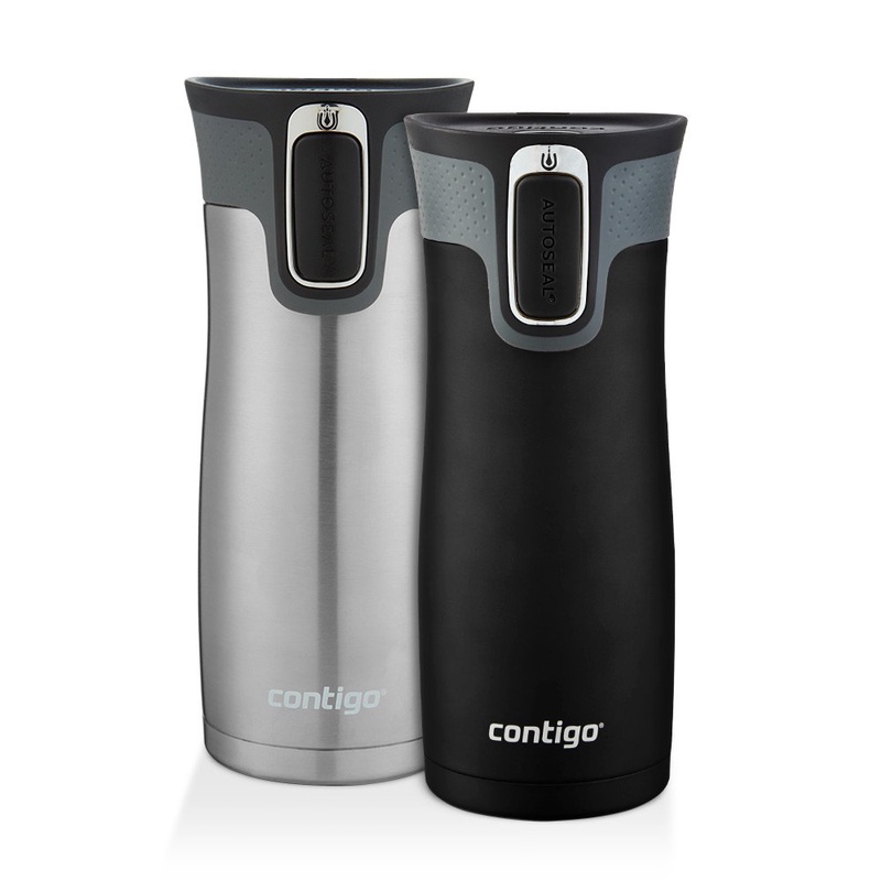 Amazon.com: Contigo AUTOSEAL West Loop Vaccuum-Insulated Stainless Steel Travel Mug, 16 oz, Stainless Steel & Matte Black, 2-pack: Kitchen & Dining