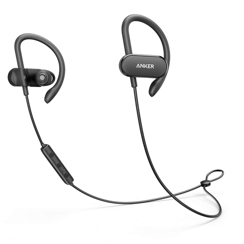 Amazon.com: Anker SoundBuds Curve Wireless Headphones, Bluetooth 4.1 Sports Earphones with Nano Coating, 14 Hour Battery, CVC Noise Cancellation, Workout Headset with Built-in Mic and Carry Pouch: Cell Phones & Accessories