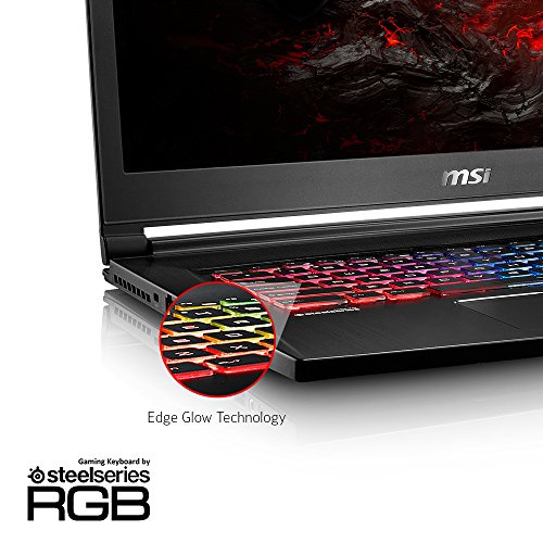 MSI GS63VR Stealth Pro-422 15.6” Ultra Thin and Light Gaming Laptop i7-6700HQ NVIDIA GeForce GTX1060 6G 16GB 1TB Full Color Keyboard VR Ready Thunderbolt 3