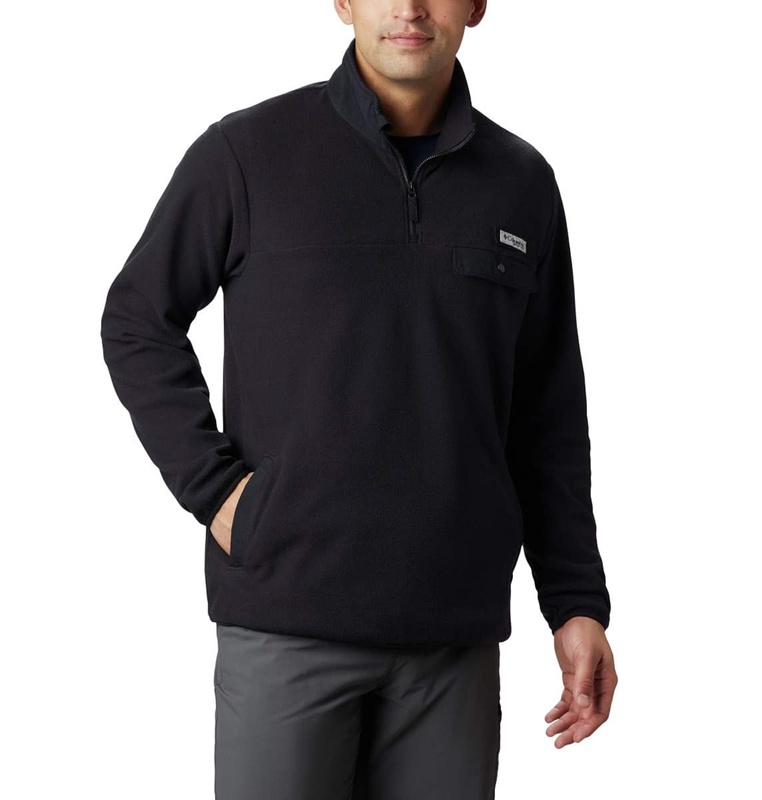 Amazon.com: Columbia Men's Harborside Ii Fleece Pull Over Jacket, Black, Small: Clothing