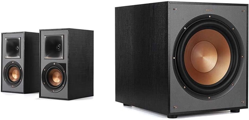 Amazon.com: Klipsch R-41PM Powered Bookshelf Speaker,Black & R-120SW Subwoofer,Black: Home Audio & Theater