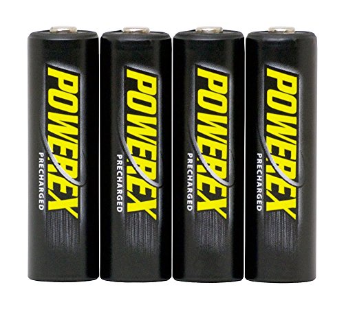Powerex Precharged Rechargeable AA NiMH Batteries (1.2V, 2600mAh) - 4-Pack (MHRAAP4)