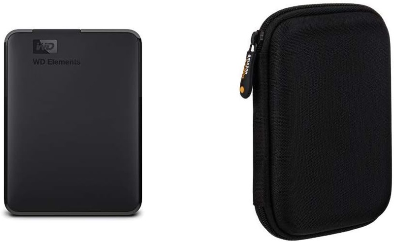 Amazon.com: WD 4TB Elements Portable External Hard Drive - USB 3.0 - WDBU6Y0040BBK-WESN & AmazonBasics External Hard Drive Portable Carrying Case: Computers & Accessories