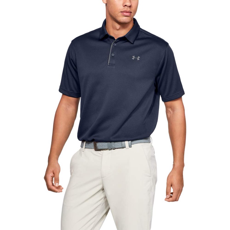 Amazon.com: Under Armour Men's Tech Golf Polo, Midnight Navy (410)/Graphite, Medium: Clothing