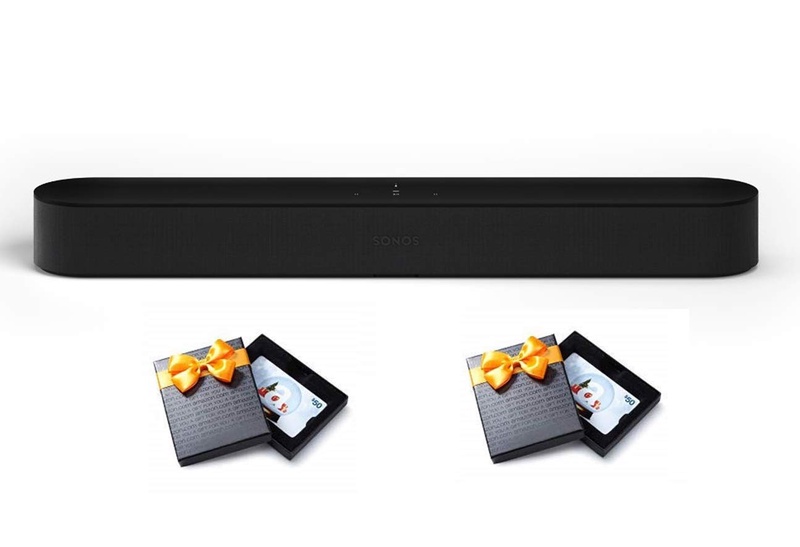 Amazon.com: Sonos Beam - Smart TV Sound Bar with Amazon Alexa Built-in - Black with $100 of Amazon.com Gift Cards (2 $50 Gift Cards): Home Audio & Theater