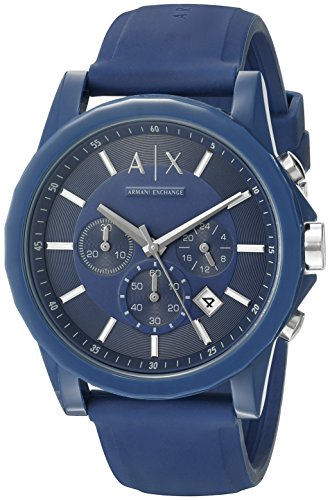 Armani Exchange Men's AX1327 Blue Silicone Watch