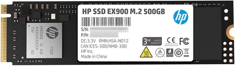Amazon.com: HP EX900 M.2 500GB PCIe 3.0 X4 Nvme 3D TLC NAND Internal Solid State Drive (SSD) - 2Yy44Aa#ABC: Computers & Accessories
