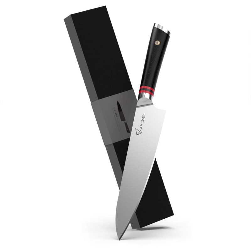 Amazon.com: Chef Knife - Amesser Pro Kitchen Knives Forged 8 inch Chef's Knife, Ultra Sharp High Carbon All-Purpose Knife with G10 Handle - for Home Kitchen Restaurant Chopping, Cutting, Slicing, Dicing: Kitchen & Dining