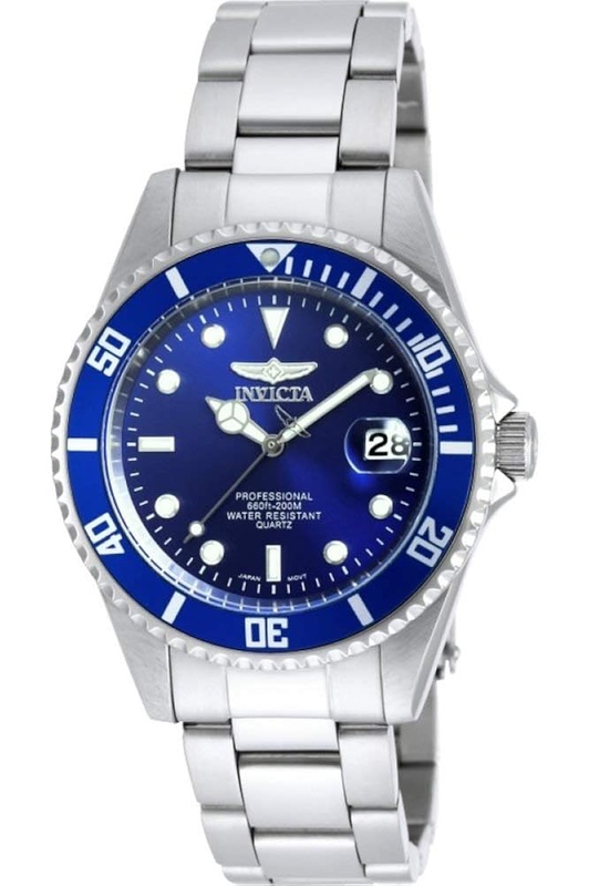 Amazon.com: Invicta Men's Pro Diver Quartz Watch with Stainless-Steel Strap, Silver, 9 (Model: 9204OB): Invicta: Watches