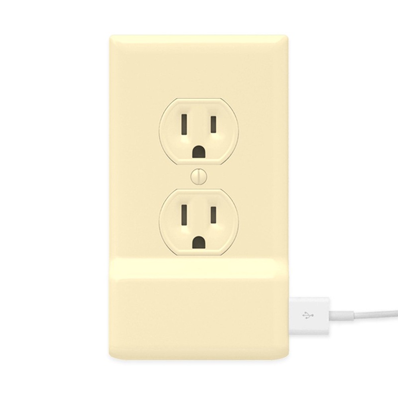Amazon.com: SnapPower USB Charger Outlet Wall Plate Cover - No Batteries Or Wires - Installs In Seconds - (Duplex, Ivory) (1 Pack): Home Improvement