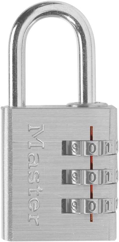 Master Lock 630D Set Lock Resettable Combination Padlock, 3/16 In Dia, 1 In H X 9/16 In W, Aluminum, 1-3/16 in. Wide, Nickel - Combination Padlocks - Amazon.com