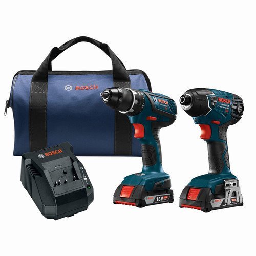 Bosch CLPK232A-181 18V Lithium-Ion Cordless Drill Driver / Impact Combo Kit (2.0 Ah Batteries)
