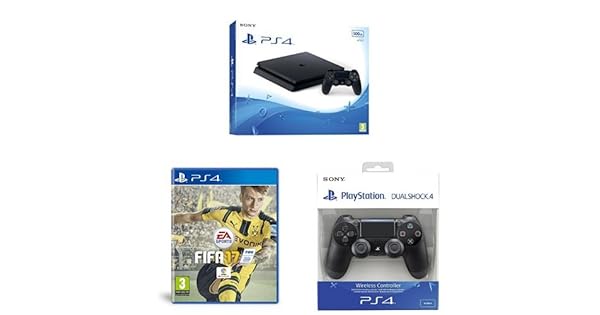 PlayStation 4 Slim (PS4) - Consola de 500 GB + FIFA 17 + Mando Dualshock v2: Amazon.es: Videojuegos