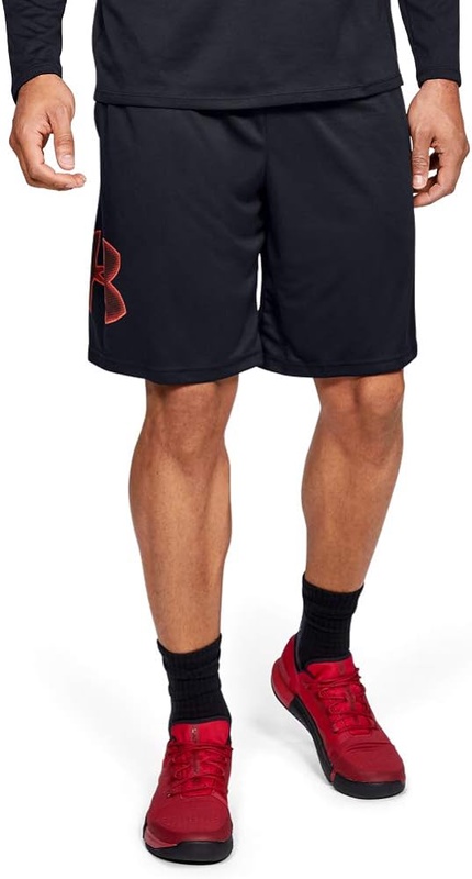 Amazon.com: Under Armour Men's Tech Graphic Shorts, Black (002)/Beta Red, Large: Clothing