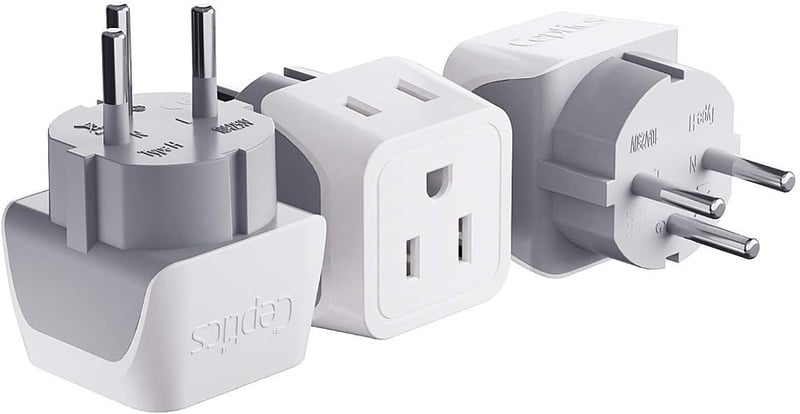 Amazon.com: Israel, Palestine Travel Adapter Plug by Ceptics with Dual Usa Input - Type H (3 Pack) - Ultra Compact- Safe Grounded Perfect for Cell Phones, Laptops, Camera Chargers and More (CT-14): Electronics