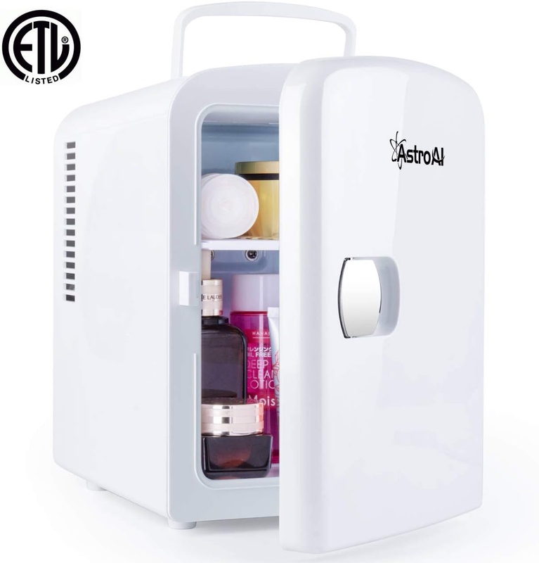Amazon.com: AstroAI Mini Fridge 4 Liter/6 Can Portable AC/DC Powered Thermoelectric System Cooler and Warmer for Cars, Homes, Offices, and Dorms, White: Appliances