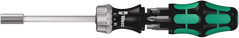 Wera Kraftform Kompakt 27 RA Slotted Ratcheting Screwdriver, 1/4