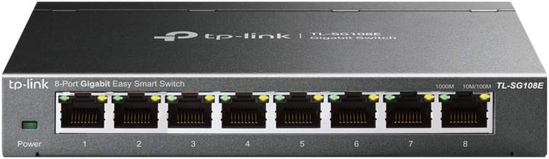 Amazon.com: TP-Link 8 Port Gigabit Switch | Easy Smart Managed | Plug & Play | Limited Lifetime Protection | Desktop/Wall-Mount | Sturdy Metal w/ Shielded Ports | Support QoS, Vlan, IGMP and LAG (TL-SG108E): Computers & Accessories