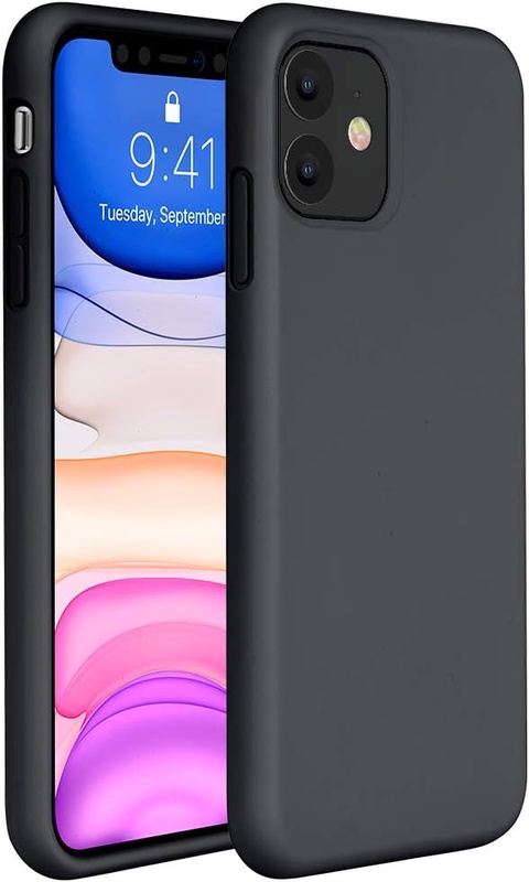 Amazon.com: Miracase Liquid Silicone Case Compatible with iPhone 11 6.1 inch(2019), Gel Rubber Full Body Protection Cover Case Drop Protection Case (Black)