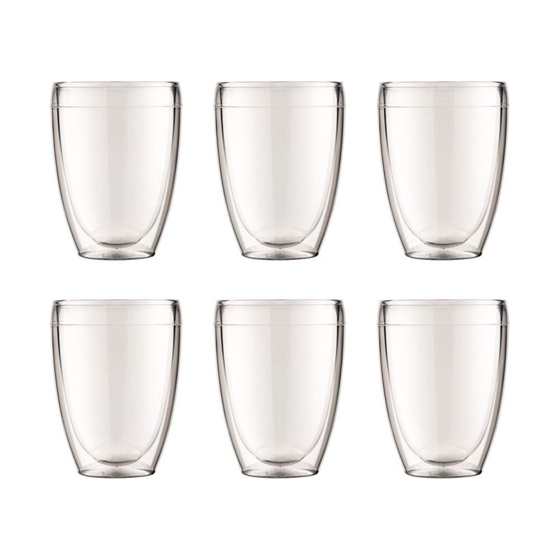 Amazon.com: BODUM 11849-10-12 Pavina Outdoor Double Wall Tumbler 6-Pack, 12 Ounces: Home & Kitchen
