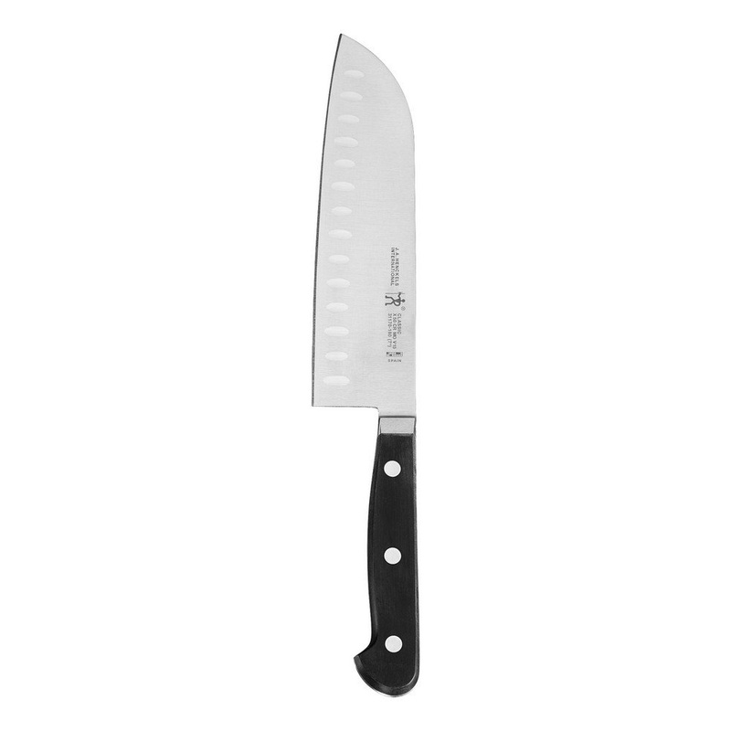 Amazon.com: J.A. HENCKELS INTERNATIONAL 31170-181 Classic Hollow Edge Santoku Knife, 7-inch, Black/Stainless Steel: Santoku Knives: Kitchen & Dining