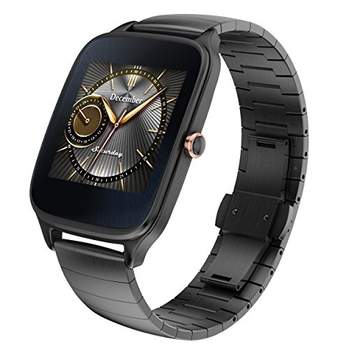 ASUS ZenWatch 2 Gunmetal Gray 41mm Smart Watch with HyperCharge Battery, 1.63-inch AMOLED Gorilla Glass 3 TouchScreen, 4GB Storage, IP67 Water Resistant