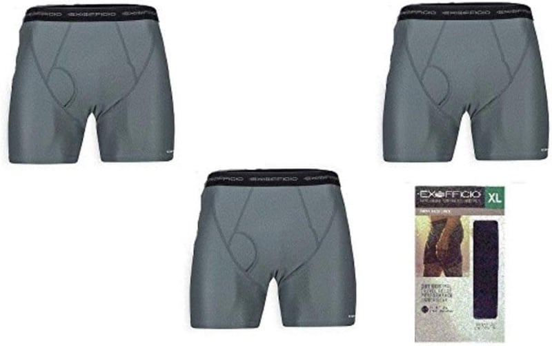 Amazon.com: ExOfficio Men's Give-N-Go Boxer Brief 3 Pack, Charcoal, Large: Clothing