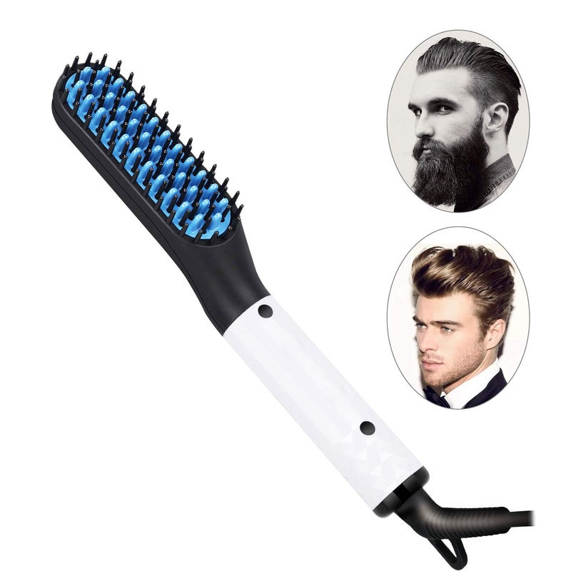 Amazon.com : Yitrust Beard Straightener Comb Pro Hair Straightening Styling Detangling Heat Brush 410F for Men : Beauty