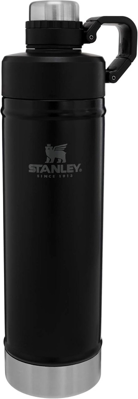 Amazon.com: Stanley Classic Easy-Clean Water Bottle 36oz with Never Lose Hinged Leak Proof Lid, Stainless Steel Thermos for Cold Beverages, Wide Mouth Insulated Thermos,: Sports & Outdoors