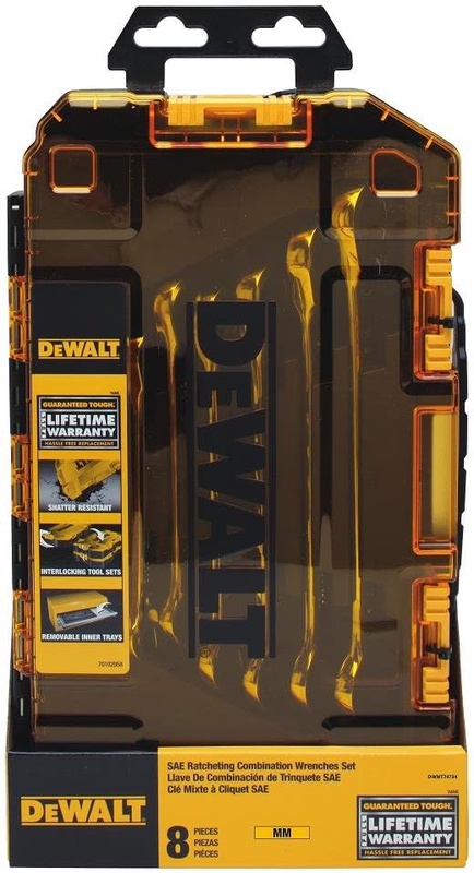 DEWALT Combination Ratcheting Wrench Set, 8-Piece Metric (DWMT74734) - - Amazon.com