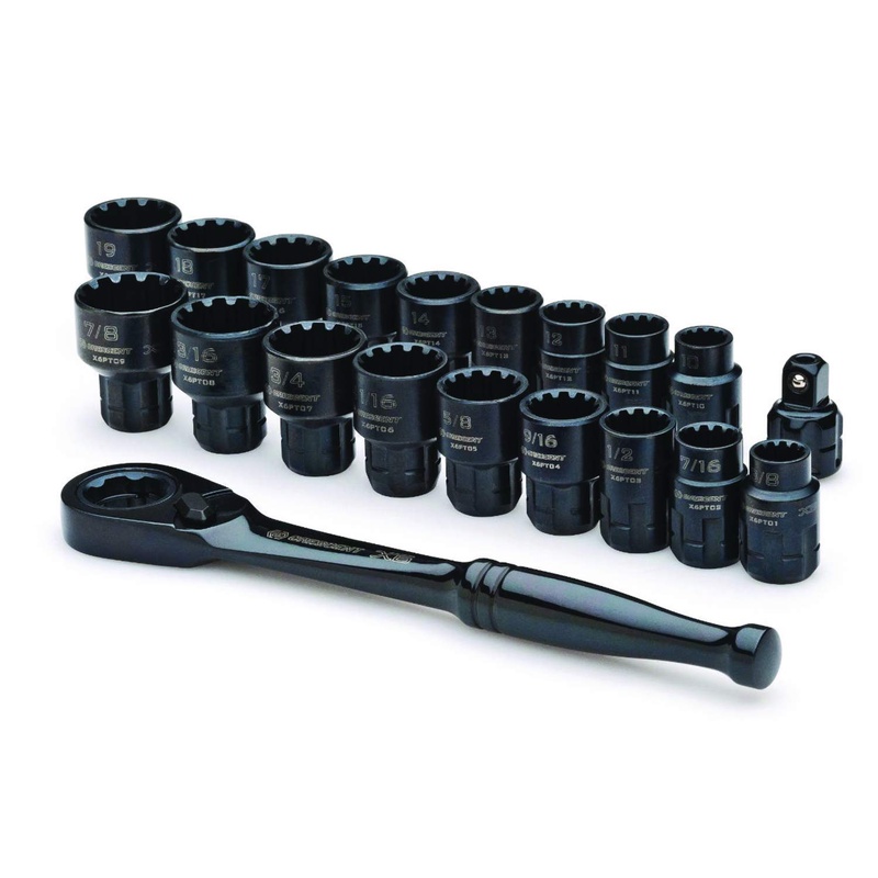 Crescent CX6PT20 X6 Pass-Through Ratchet and Sockets, 20-Piece - Socket Wrenches - Amazon.com