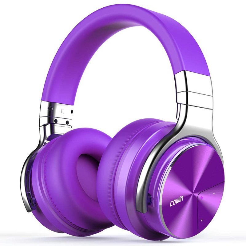 Amazon.com: COWIN E7 Pro [2018 Upgraded] Active Noise Cancelling Headphones Bluetooth Headphones with Mic Hi-Fi Deep Bass Wireless Headphones Over Ear 30H Playtime for Travel/Work/TV/Computer/Cellphone - Purple: Electronics