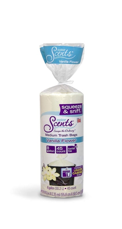 Amazon.com: Color Scents Medium Ivory Trash Bags Twist Tie Vanilla Flower Scent 8 Gallon, 45 Bag Count: Industrial & Scientific