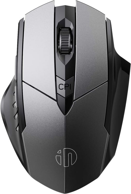 Amazon.com: Bluetooth Mouse, Inphic Rechargeable Wireless Mouse Multi-Device (Tri-Mode:BT 5.0/3.0+2.4Ghz) with Silent , 3 DPI Adjustment, Ergonomic Optical Portable Mouse for Laptop Android Windows Mac OS, Grey: Electronics
