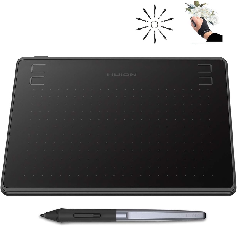 Amazon.com: Huion HS64 Digital Graphics Drawing Tablet Android Support with Battery-Free Stylus 8192 Pressure Sensitivity 4 Express Keys for Beginner, 6.3x4inch: Electronics