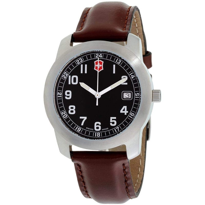 Amazon.com: Victorinox Swiss Army Men's Quartz Stainless Steel and Leather Casual Watch, Color:Brown (Model: VICT26012.CB): Victorinox: Watches