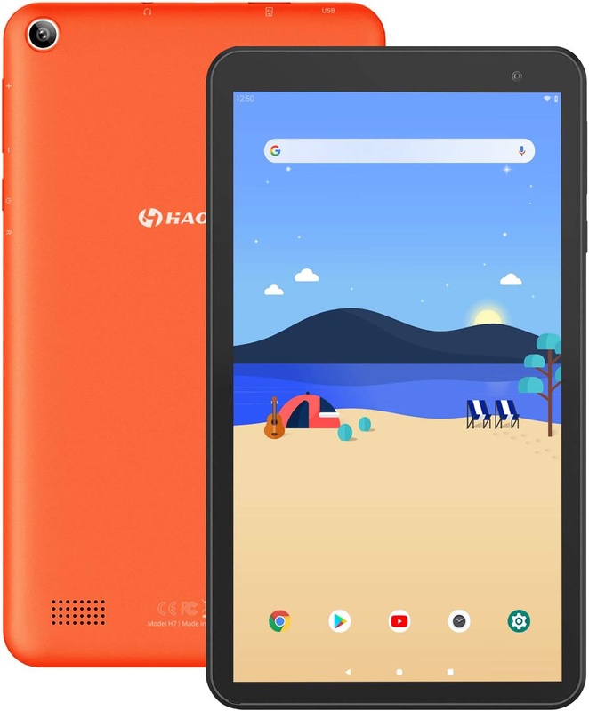 Amazon.com : HAOQIN 7 Inch Tablet H7 Pro Quad-core Processor 32GB ROM 2.0MP Rear Camera Android 9.0 Pie 1024x600 IPS Display Bluetooth WiFi Orange : Computers & Accessories