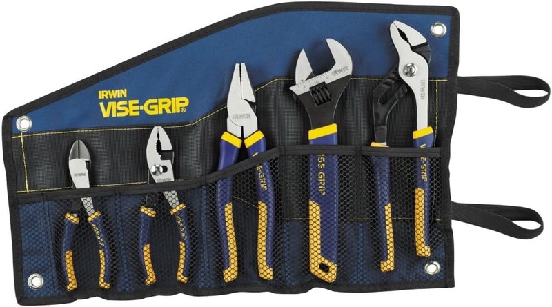IRWIN Tools VISE-GRIP Pliers Set, 5-Piece Traditional with Tool Wrap (2078708) - Side Cutting Pliers - Amazon.com