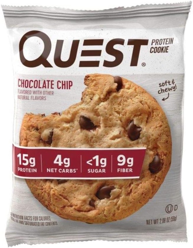 Amazon.com: Quest Nutrition Chocolate Chip Protein Cookie, High Protein, Low Carb, Gluten Free, Soy Free, 12 Count: Health & Personal Care