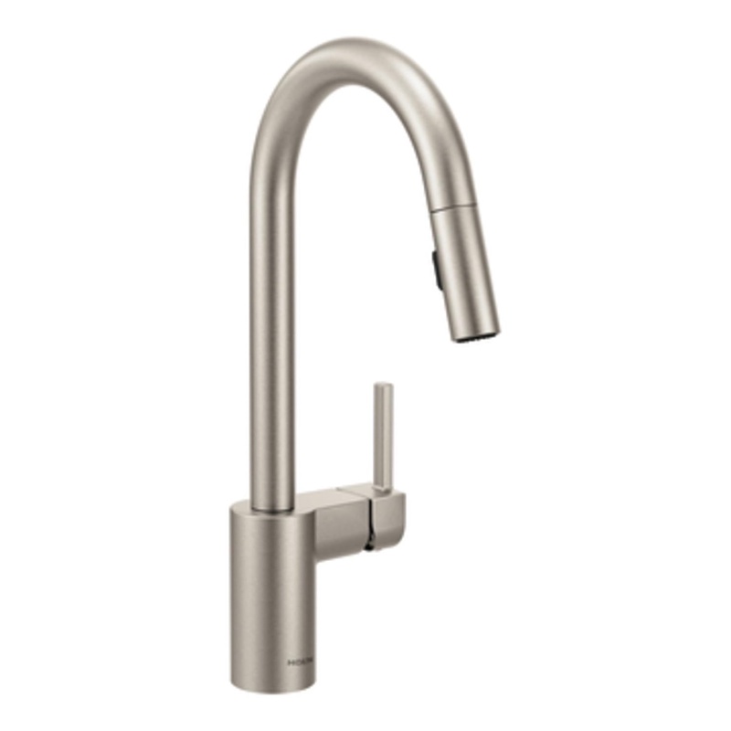 Moen 7565SRS Align One-Handle High-Arc Pulldown Kitchen Faucet Featuring Reflex, Spot Resist Stainless - Touch On Kitchen Sink Faucets - Amazon.com