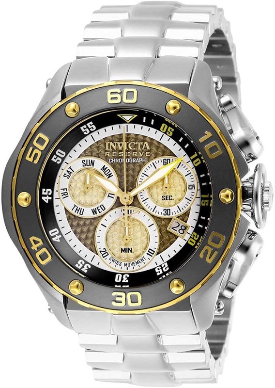 Amazon.com: Invicta Men's Reserve Quartz Stainless-Steel Strap, Silver, 26 Casual Watch (Model: 26570): Watches