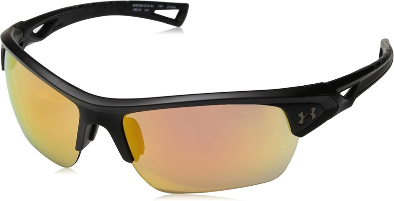 Amazon.com: Under Armour Octane Wrap Sunglasses, Satin Black/UA Tuned Baseball with Orange, 68 mm: Clothing